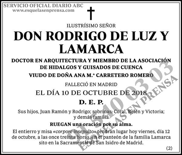 Rodrigo de Luz y Lamarca